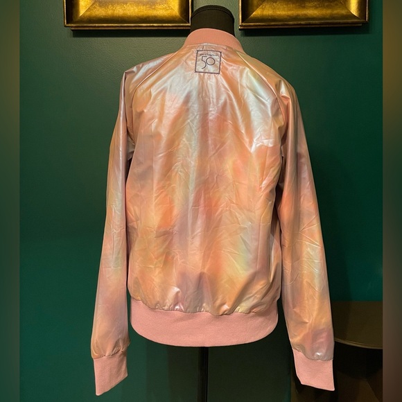 NWT Walt Disney World 50th Anniv EARidescent Pink Windbreaker Mickey Jacket - Picture 8 of 14